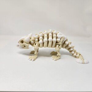 Ankylosaurus Dinosaur Skeleton 3D Printed Articulated Flexi Factory Fig 9" x 3"